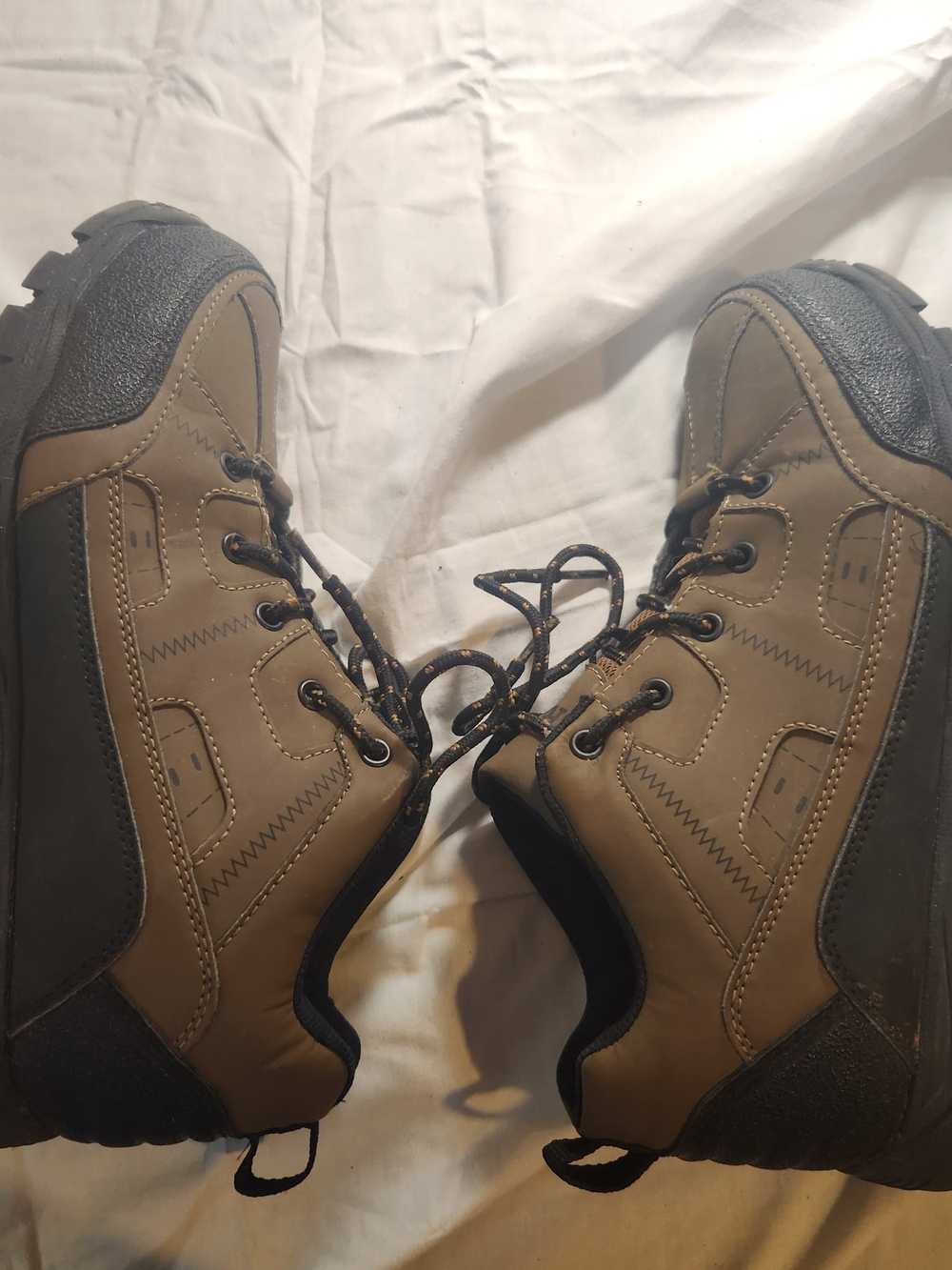 Brahma Tan Work Boots with Black Accents 9